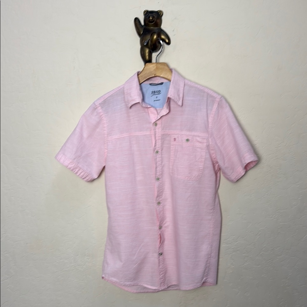 IZOD saltwater Casual Button Down Shirt Lightweight Cotton men size S